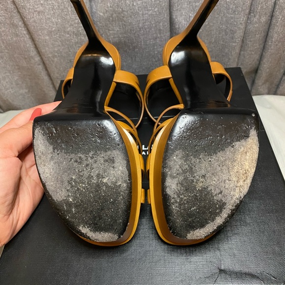 Saint Laurent caramel strappy platform heels - Picture 7 of 9